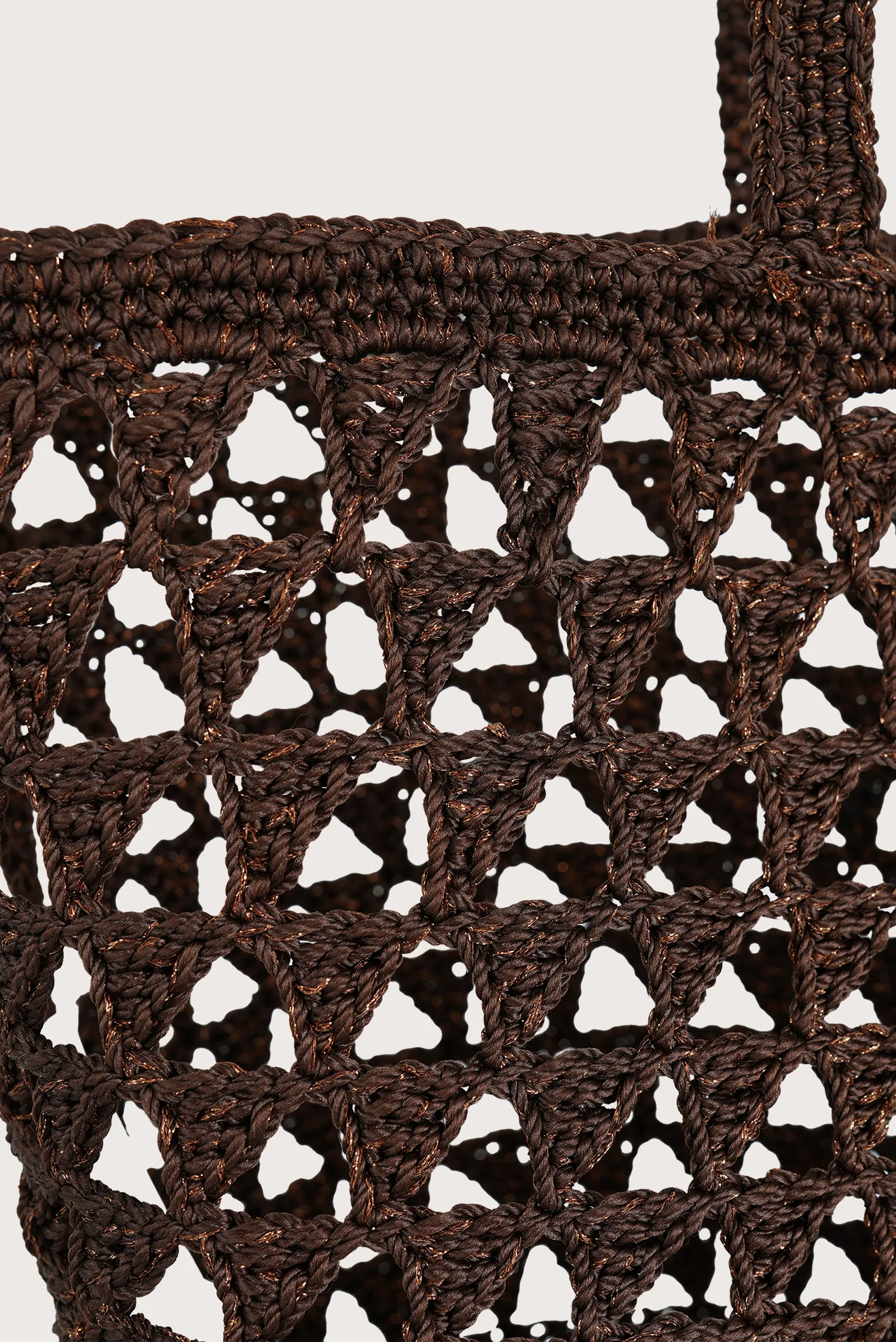 Bolsa Crochet Triangulos Café - Image 3
