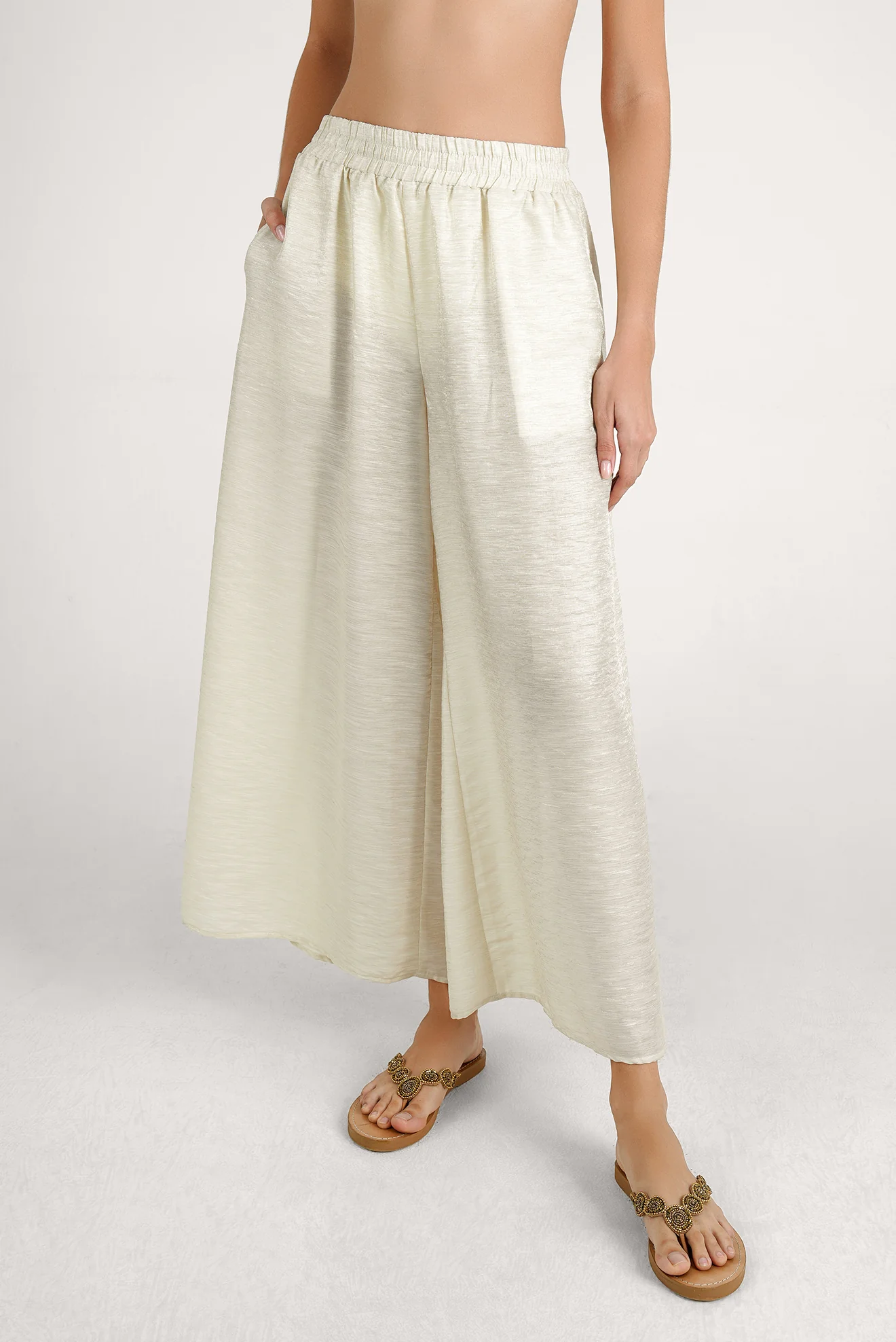 Pantalón Ilhabella Shine Crema - Image 3
