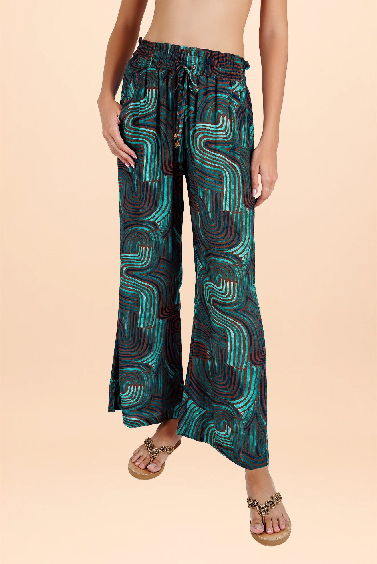 Pantalón Palazzo Cacao - Image 3