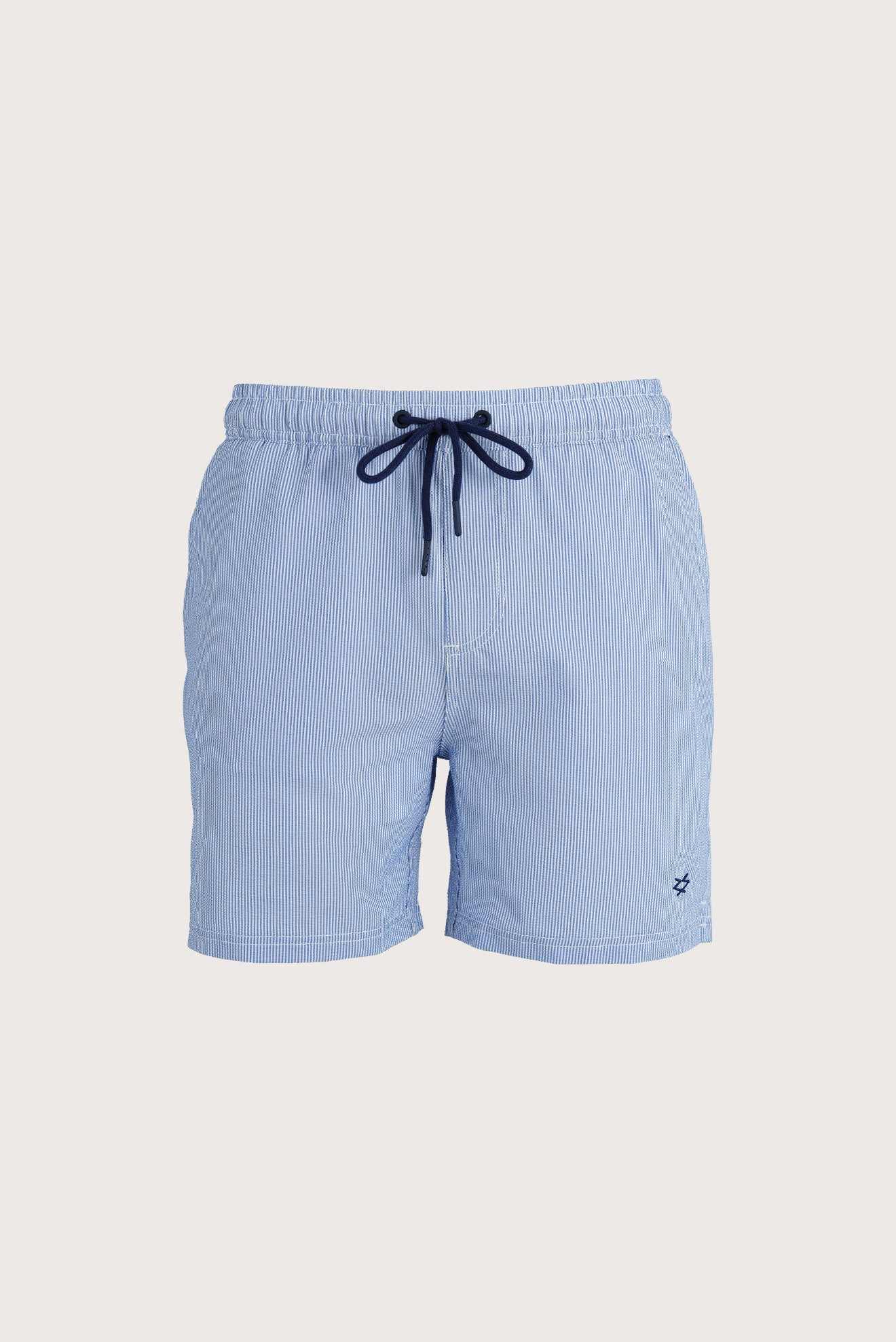 Short Caballero Stripes Azul - Blanco