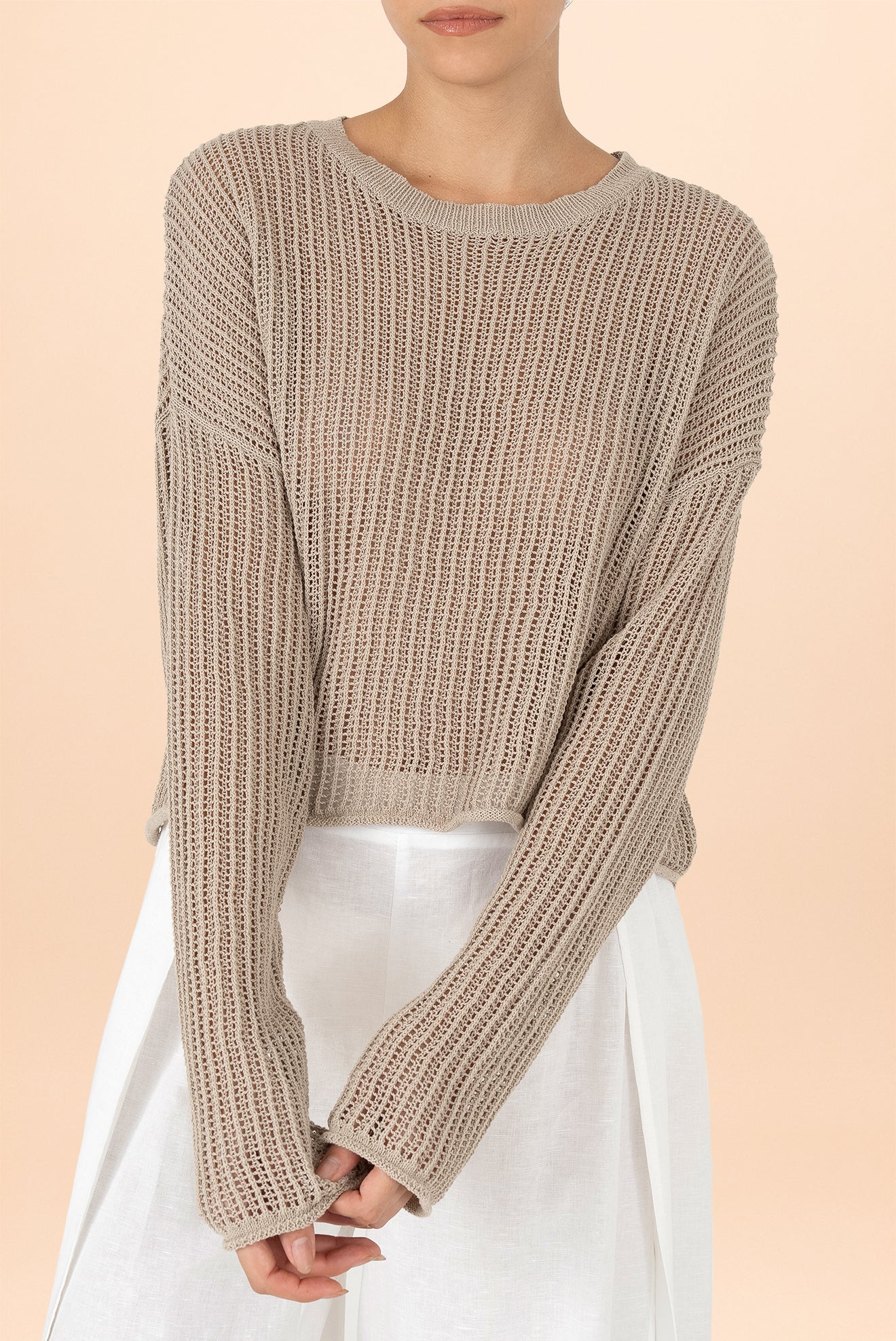 Suéter Perla Calado Gris - Image 2