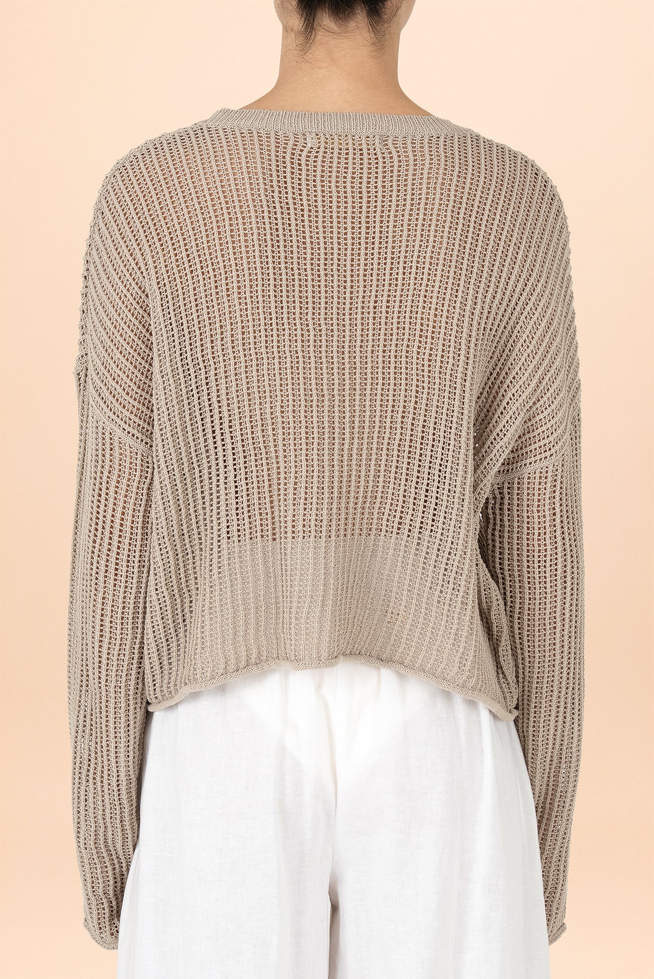 Suéter Perla Calado Gris - Image 3