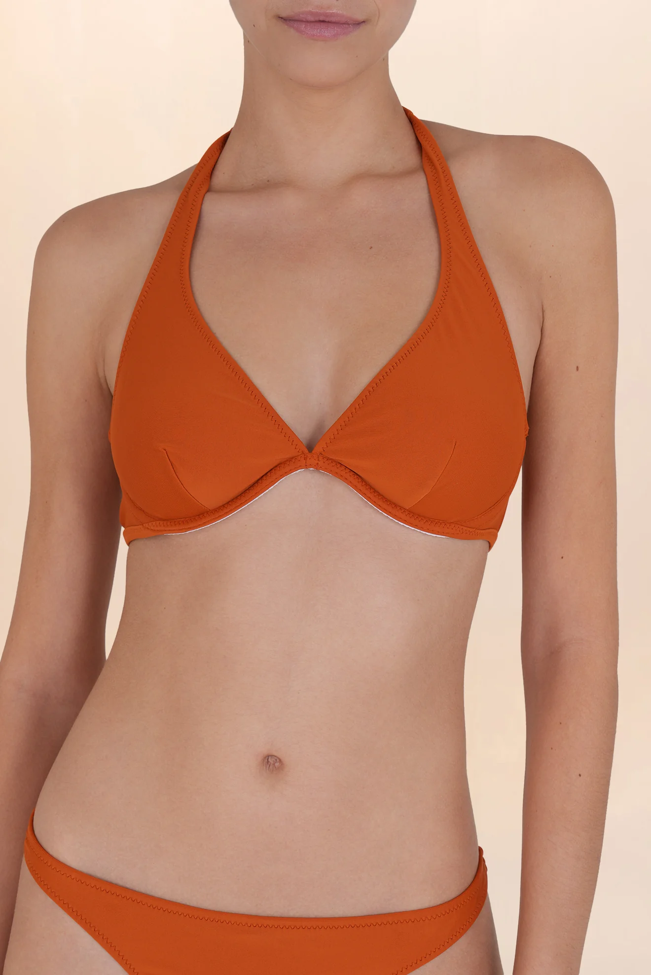 Top Halter Corsetero Fox Naranja - Image 2