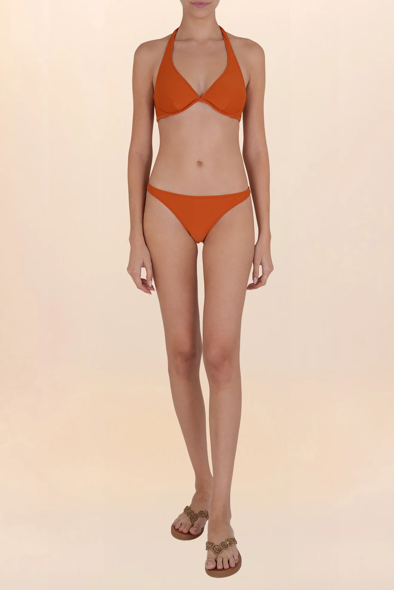 Top Halter Corsetero Fox Naranja - Image 4