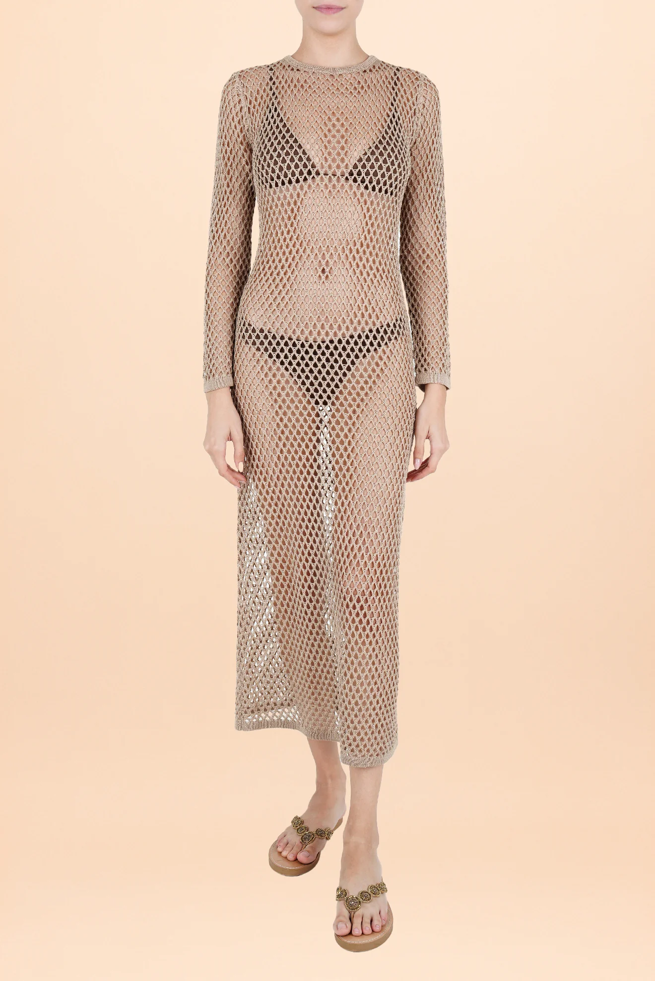 Vestido Largo Caraiba Dorado - Image 3